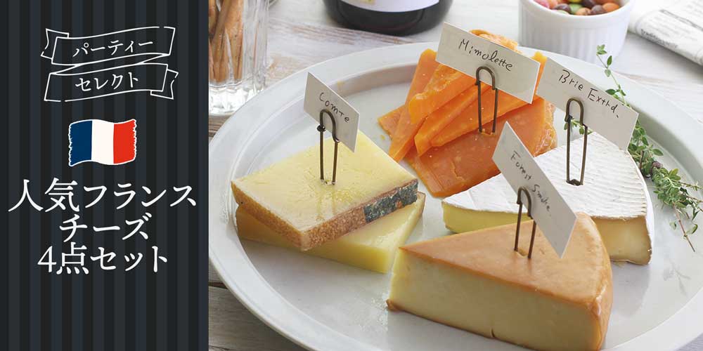 【パーティーセレクト】人気フランスチーズ4点セット